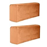 BESPORTBLE Sesselschoner Sessel Lehnenschoner 2 Polyester Sofa Armlehnenbezug Stretch Elastischen Armlehnenschutz Schonbezug Couch Sesselbezug Wohnkultur (Kamelfarbe) Armchair Arm Cover