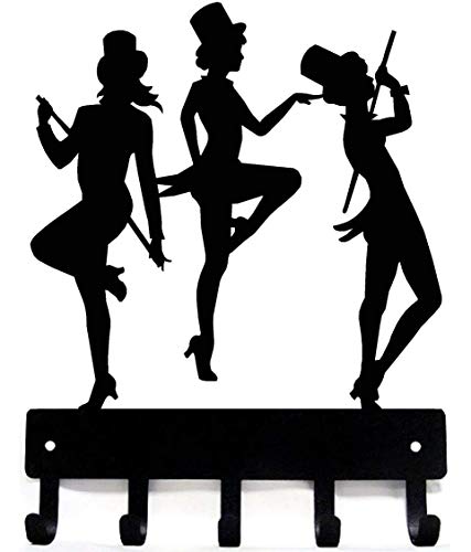 The Metal Peddler Tap Dancers Wall Key Holder - Small 6 Inch Wide - Made in USA