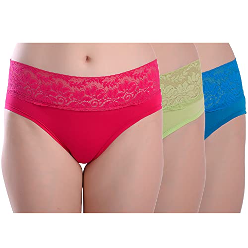 Image of Women's Bikini Lace Cotton Panties /Brief (Pack of 3)