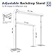 Hecis10ftx10ft Double Crossbar Pipe and Drape Stand, Heavy Duty Backdrop Stand, Adjustable Metal Background Stand for Parties Birthday Party Baby Shower Wedding Decorations