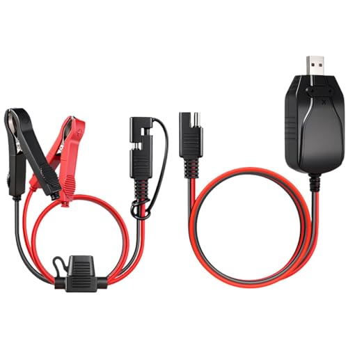 Cargador de batería para motocicletas | Alimentación de carga inteligente portátil 12V – Soporte de batería | para tractor, quad, autocaravana, remolque, coche, barco, náutico, exterior