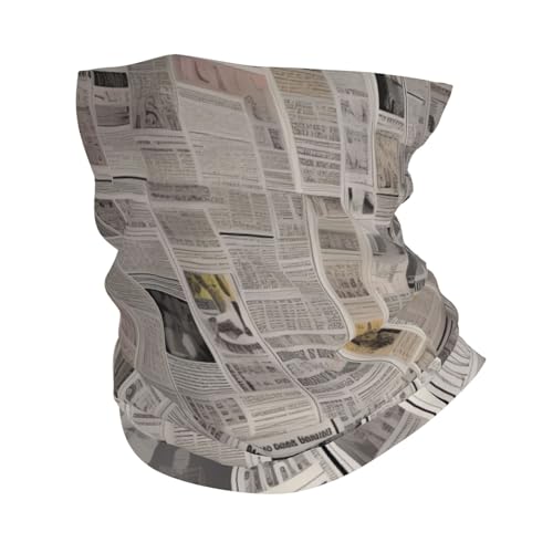 newspaper Neck Gaiter UV Sun Protection Face Mask Scarf Cooling Breathable Face Cover for Men Women Elastic Balaclavas Versatile Bandana, Sun & Wind-proof for Skiing Hiking