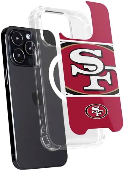 Skinit Phone Case Compatible with MagSafe iPhone 14 Pro Max - Officially Licensed NFL San Francisco 49ers Zone Block Design