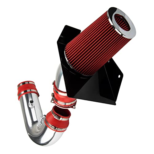 Suride Cold Air Intake Kit with Filter Heat Shield for 1997-2003 Ford F-150 4.6/5.4L, 1997-2004 Expedition, 1997-1999 F-250, 2004 F-150 Heritage 4.6/5.4L, 1998-1999 Lincoln Navigator SOHC (Red) by Suride - Used condition - US$34.74