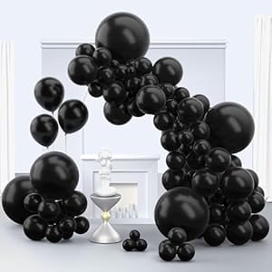 Black Balloons 150 pcs Different Si...