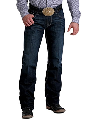 Cinch Men's Carter 2.4 Dark Wash Mid Rise Relaxed Bootcut Performance Jeans - MB71934005 IND 32W x 38L US