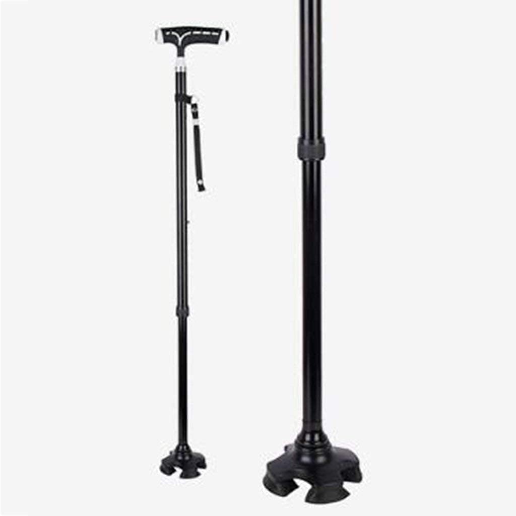 Walking Stick Crutches Multifunctional Crutch for Elderly Four Foot Lightweight Aluminum Alloy Adjustable Crutches Canes Innovate