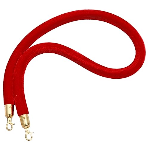 Yardenfun Concierge Post Lanyard Rope Guardrail Lanyard Stanchion Rope for Crowd Control Stanchions Crowd Control Rope Queue Barrier Rope Seat Queue Rope Safety Lanyard Guard Bar Rope Velvet