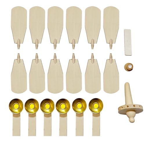 RUAIGRD Christmas Pyramid Replacement Kit,12 Fans,6 Candle Holder,Fan Blades Holder,Nub