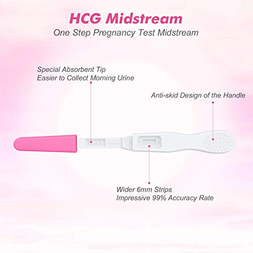 mommed midstream pregnancy test - home pregnancy test  early detection test incredibly accurate  super fast results  hcg testing kit - 6 pack