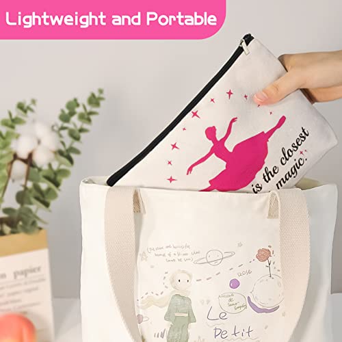 Bedsifv Dance Makeup Bags, 24Pcs Dance Gifts For Girls 4 Dancer Makeup Bags 16 Hair Ties 4 Wish Bracelets Personalized Dance Stuff For Dancer Dance Teacher (I Love Dance) #TOP2