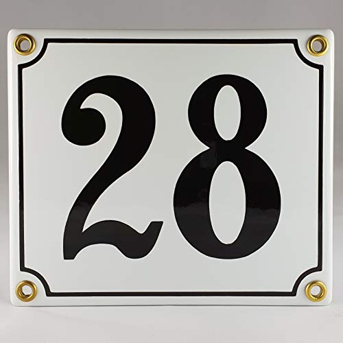Plaque de numéro de maison émaillée lisible, solution façade propre