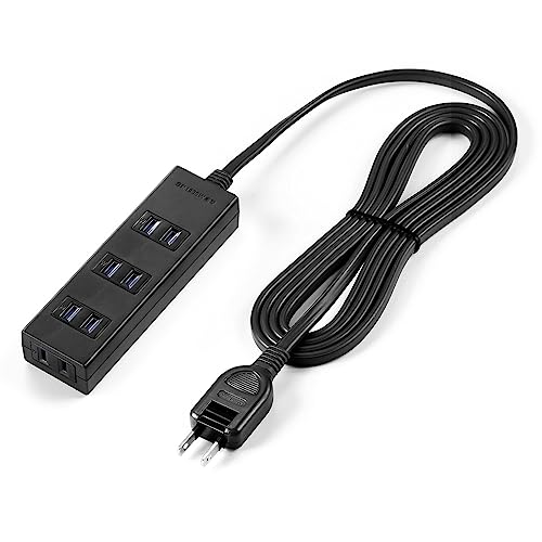 マルチタップ p706p5g 700-TAP054-2G 電源タップ サンワダイレクト 2P シャッターあり