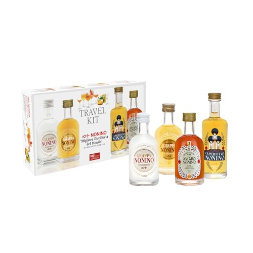 Distillerie Nonino, Travel Kit, Confezione composta da 4 bottiglie in