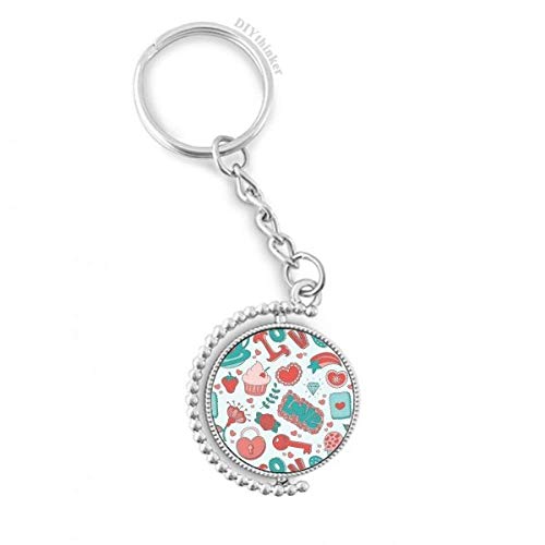 Llavero interactivo Love Day con diseño de fresa y anillo tipo Pilgrim