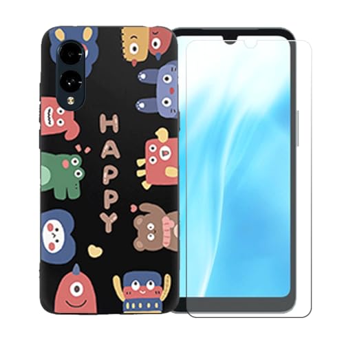 CongJiaLingXi�P�[�X�K�p �� FCNT Arrows We3 (6.1") �K�p �� �d�����ꂽ�K���X�X�N���[���v���e�N�^�[�A�_�炩���V���R�[���V�F���o���p�[�h�Ռ�TPU�ی�J�o�[�������,LLM45