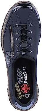 Rieker Women's Slip-on Slip On Trainers, Blue Schwarz Pazifik Baltik Schwarz 01, 9.5 | Image 4