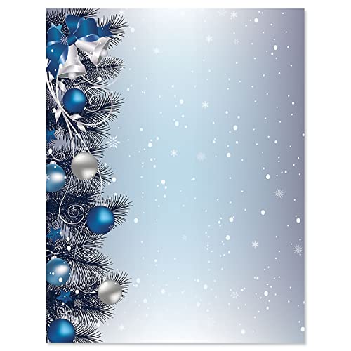 Current - Silver Bells Christmas Stationery – For Holiday Letters, Hand-Written Notes, 25 Sheets, 8½ x 11 Inches, Printer Compatible, 70# Text Opaque Paper