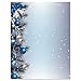 Silver Bells Christmas Letter Papers - Set of 25, Holiday Stationery Papers, 8 1/2" x 11", Compatible Computer Paper, Winter Letterhead, Flyers, Party Invitations