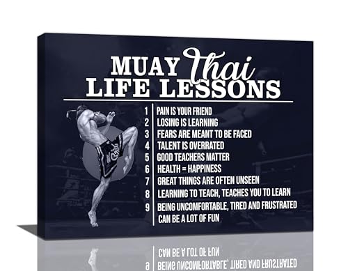 nanen Muay Thai Wall Art Muay Thai Pictures Wall Decor Decorations 16"x12"
