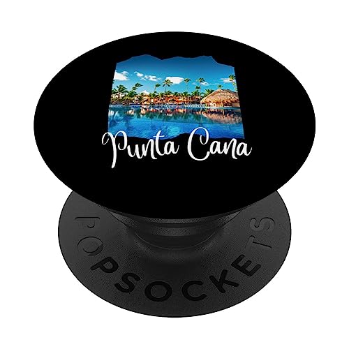 Punta Cana Republica Dominicana Dominican Republic Souvenir PopSockets Swappable PopGrip, Black