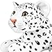BRUBAKER Leopard Kuscheltier - 30 cm Stofftier - Baby Plüschtier Raubkatze Liegend - Kinder Plüsch Spielzeug - Weiß