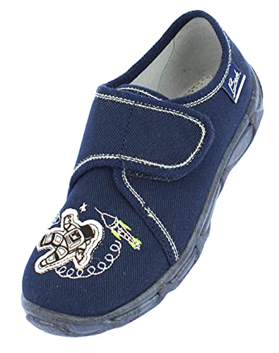 Beck Jungen Spaceman Hausschuh, Blau, 33 EU