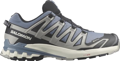 Salomon XA Pro 3D V9 GTX, Zapatillas Hombre, Piedra pedernal/Negro/Gris Fantasma, 44 EU