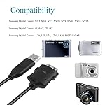 SUC-C2-USB-Charging-Cable-Data-Transfer-Cord-Replacement-for-Samsung-Digital-Camera-NV3-NV5-NV7-I5-I6-I7-I70-NV20-L70-L73-L74-L730-L830-L83T-U-CA5-NV8-NV10-NV11-NV15-I85-15mBlack