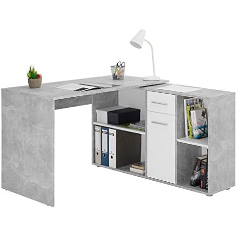 CARO-Möbel Eckschreibtisch Diego mit Regal Cover