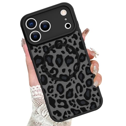 KANGHAR Case Compatible with iPhone 17 Pro Max Leopard Printed Pattern [Compatible with Magsafe] Cute Cheetah Protective Magnetic Case for Girls Women Men 6.9