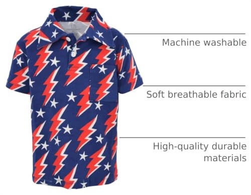 Image of Unique Baby Moisture Wicking Kids Polo Shirts for Toddler Boys Polo Shirt