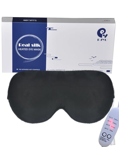 Maschera Occhi Blefarite, Mascherina per Dormire per Occhi Secchi e Trattamento per Blefarite, Mascherina per Occhi Riscaldata per Affaticamento degli Occhi, MGD e Sollievo per Porcili (Nero)