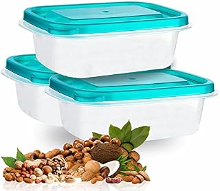 LORD CIG Mini Snack Pots To Go Mini Bites Small Food Container Storage Sauce Boxes With Lids BPA Free Leak Proof Plastic Storage Storing Stacking Mashed Food Safety Boxes Kitchen Lunch Set Of 3