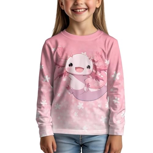 Image of Kids Long Sleeve Shirts for Girls 3-16 Year Old Cute Clothes for Teen Girls Casual Workout Tops