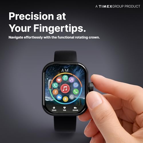 Image of TIMEX iConnect Arc+ 2.01 inch(5.1cm) IPS Display with BT Calling Smartwatch for Unisex - TWIXW1600T
