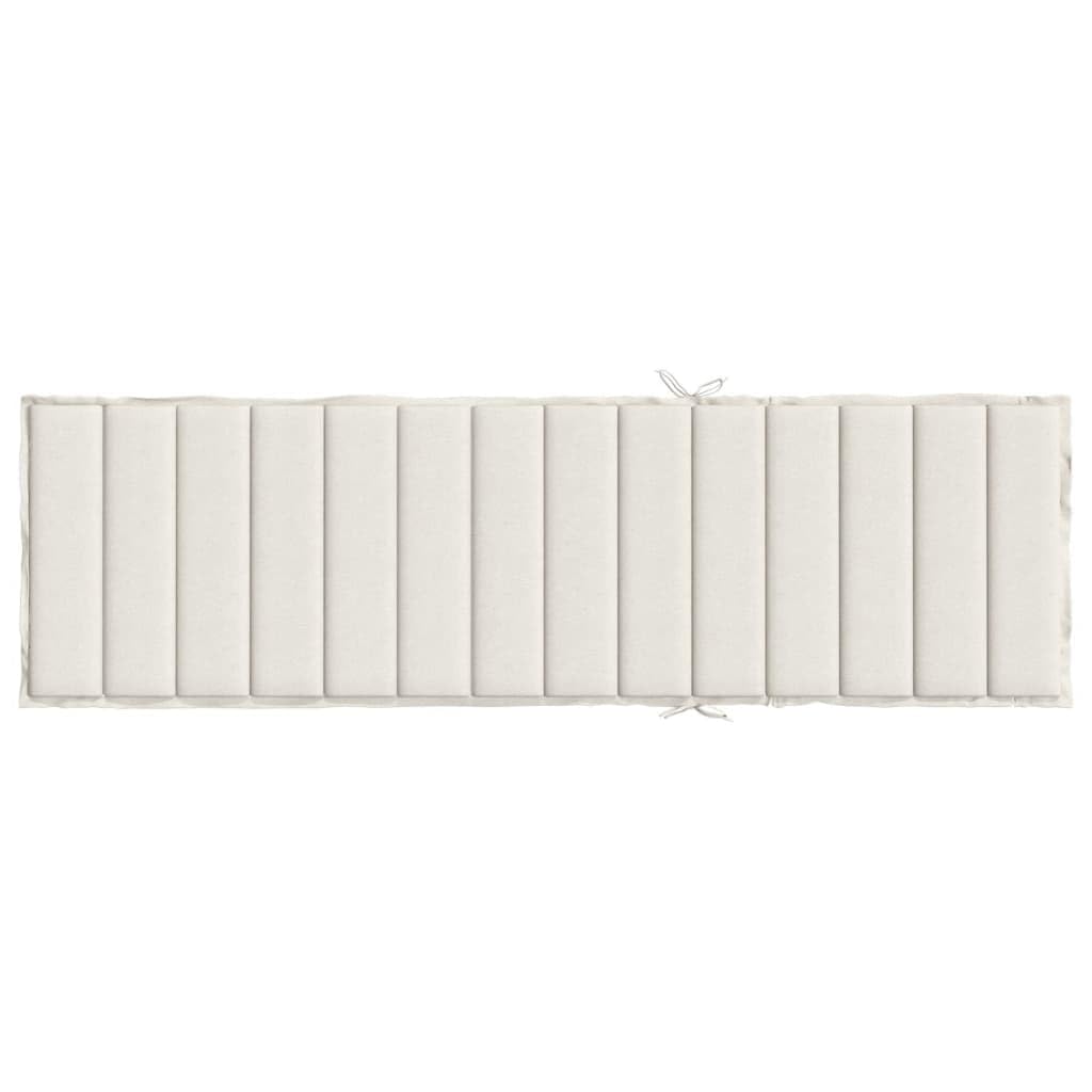 vidaXL Cuscino per Lettino Prendisole Crema Mélange 200x70x4cm Tessuto, cuscino, cuscino per seduta, cuscino per sedia, cuscino da esterno