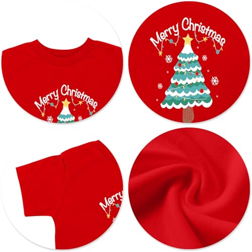 Image of Christmas Tree Shirt for Toddler Boys Girls Merry Christmas T-Shirts Short Sleeve Holiday Tee Xmas Gift Tops