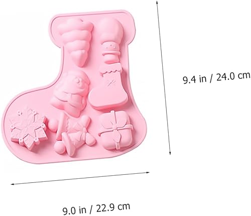 Miniatura 5 de NOLITOY Molde de Navidad de silicona para hornear árbol de Navidad, molde de silicona para manualidades, pasta de goma de mascar, decoración de