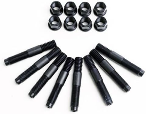 THE BLOWER SHOP ALUMINUM BLOWER STUDS AND NUTS (ROOTS SUPERCHARGER-8 EACH) BLACK [#2590]