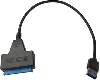HRYHWASE USB 3.0 Sata 3 Sata Cable to USB 3.0 Adapter Up to 6 Gbps Support 2.5 Inches External HDD SSD Hard Disk 22 Pin Cable