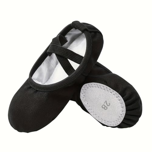 Girls' Ballet Dance Shoes - Soft Sole, Canvas Upper, Elastic Strap, Available in Black, Beige, Red - Ideal for Practice and Performance4