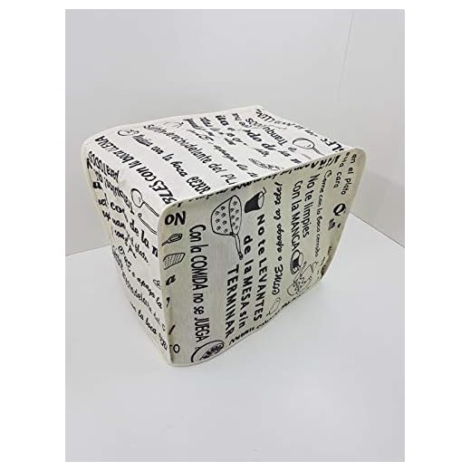 T-MIX Funda Protectora DE Tela Antimanchas Compatible con EL Robot DE Cocina Mambo 6090, 7090, Silver, Black, 8090 9090 9590 10070 Modelo Frases