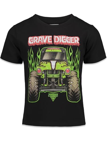 Monster Jam 3 Pack T-Shirts Toddler to Big Kid Grave Digger El Toro Loco Monster Mutt3