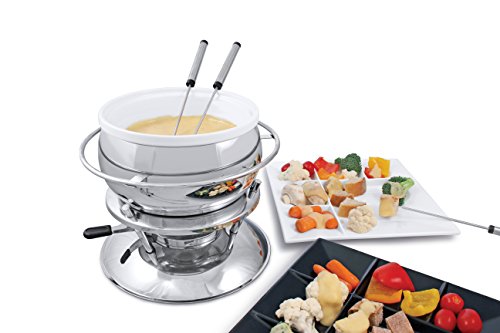 Swissmar Zuri 11 Piece Stainless Steel Fondue Set, Stainless Steel #TOP2