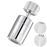 MYXYCNC 蛇口 シャワー 先端 交換 水道 延長 首振り キッチン 蛇口シャワーヘッド 節水 泡沫器 シャワー蛇口 (360度回転・160度首振り)