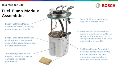 Image of Bosch Automotive 67792 OE Fuel Pump Module Assembly for Select 2009-12 Chevrolet Colorado and GMC Canyon Trucks | Compatible with Select Chevrolet Colorado; GMC Canyon