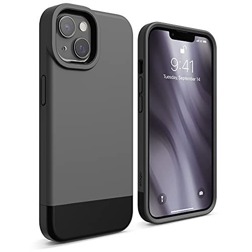 elago Glide Armor Case Designed for iPhone 13 Case, Drop Protection, Shockproof Protective TPU Cover, Upgraded Shockproof, Mix and Match Parts, Enhanced Camera Guard [Dark Gray/Black]