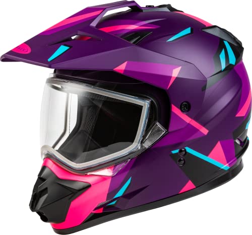 Gmax Gm-11S Adventure Dual Lens Shield Snow Helmet (Matte Purple/Pink, Medium) #TOP12