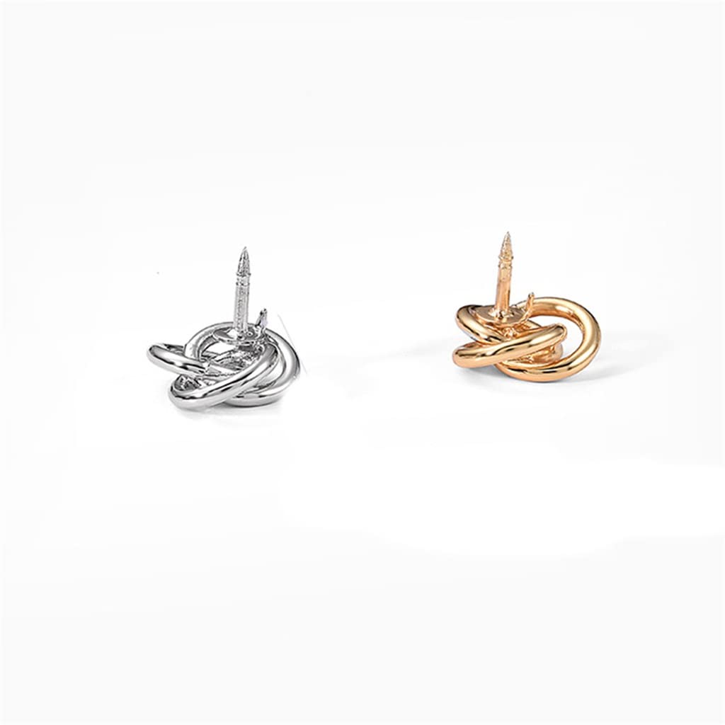 Herren-Krawatten-Pin-Shirt kreatives DREI-Ring-Gewebe-Gewindekugel Kleiner Schnalle Pin Krawatte Clip